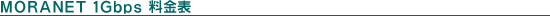 MORANET 1Gbps 料金表